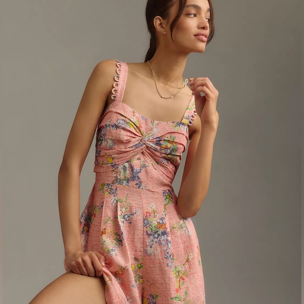 Ranna Gill Anthropologie Linen Scallop ROMPER from Anthropologie